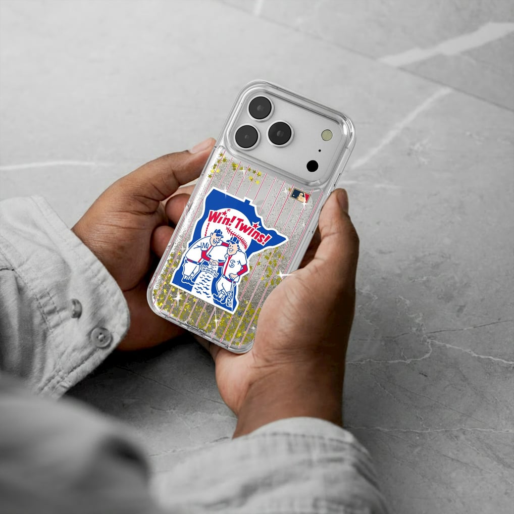 Minnesota Twins 1976-1986 Cooperstown Pinstripe iPhone Glitter Case