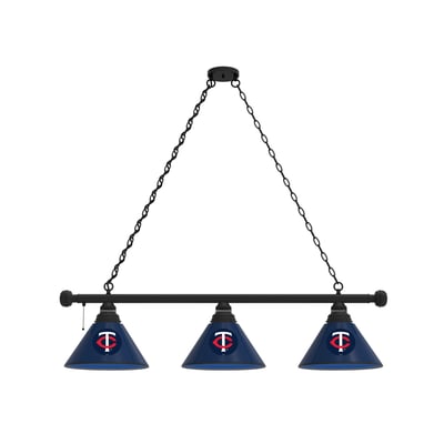 Minnesota Twins 3-Shade Billiard Light with Black Fixture