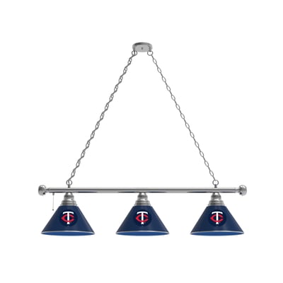 Minnesota Twins 3-Shade Billiard Light with Chrome Fixture