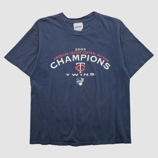 Minnesota Twins CSA 2003 T-shirt - Navy - L by Fanatics Real Vintage