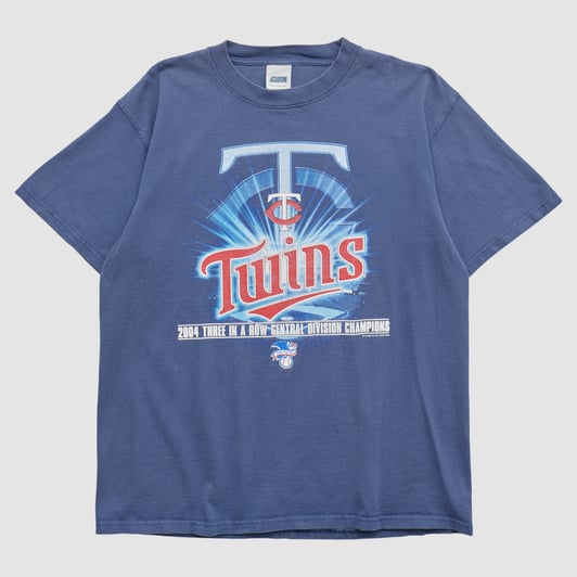 Minnesota Twins CSA 2004 T-shirt - Navy - L by Fanatics Real Vintage
