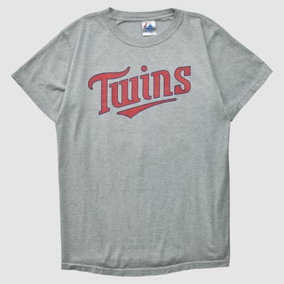 Minnesota Twins Majestic 2000s T-shirt - Heather Gray - S by Fanatics Real Vintage