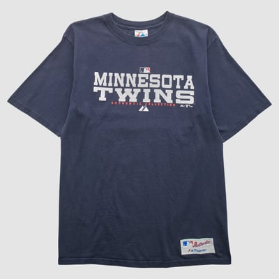 Minnesota Twins Majestic 2000s T-shirt - Navy - S by Fanatics Real Vintage