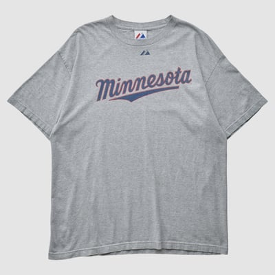 Minnesota Twins Majestic 2010s T-shirt - Gray - L by Fanatics Real Vintage