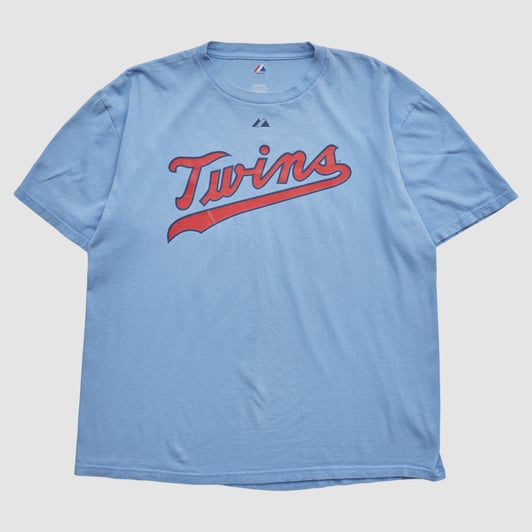 Minnesota Twins Majestic 2010s T-shirt - Light Blue - XL by Fanatics Real Vintage