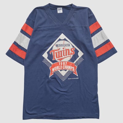 Minnesota Twins Trench 1987 T-shirt - Navy - M by Fanatics Real Vintage