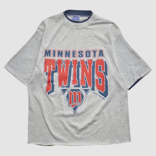 Minnesota Twins Trench 1991 T-shirt - Heather Gray - S by Fanatics Real Vintage