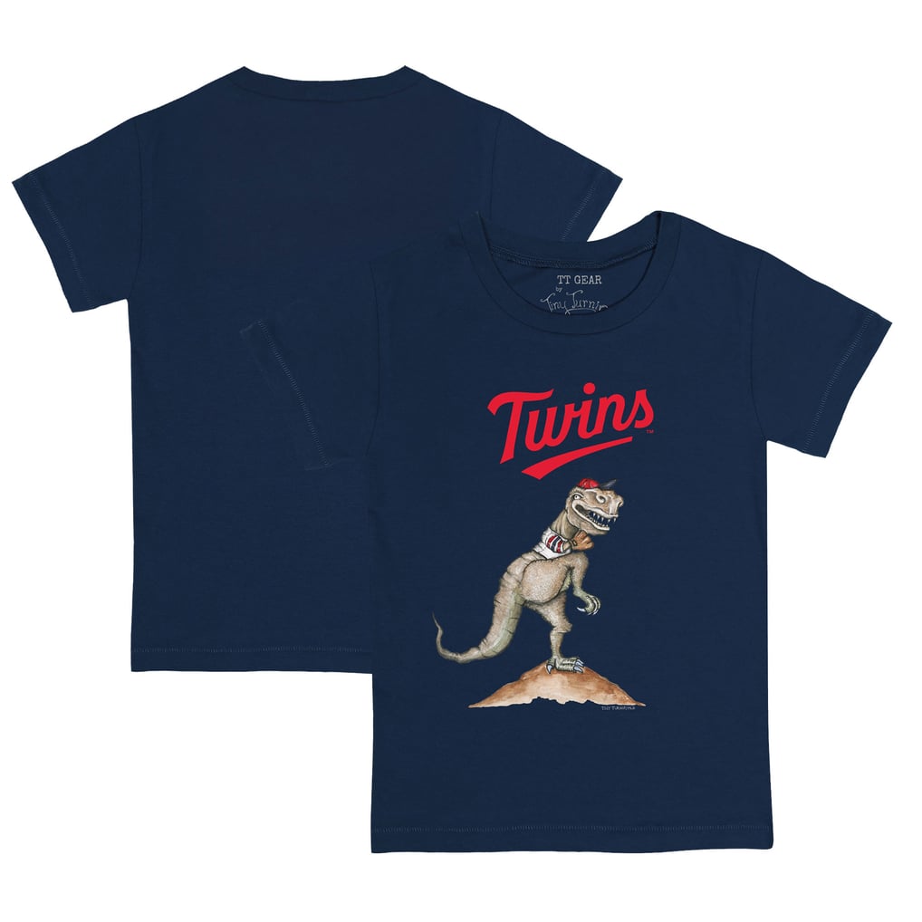 Minnesota Twins Tiny Turnip Toddler TT Rex T-Shirt - Navy
