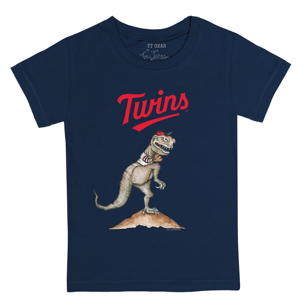 Minnesota Twins Tiny Turnip Toddler TT Rex T-Shirt - Navy