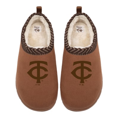 Minnesota Twins ISlide Unisex Tonal Logo Mission Slippers - Tan

