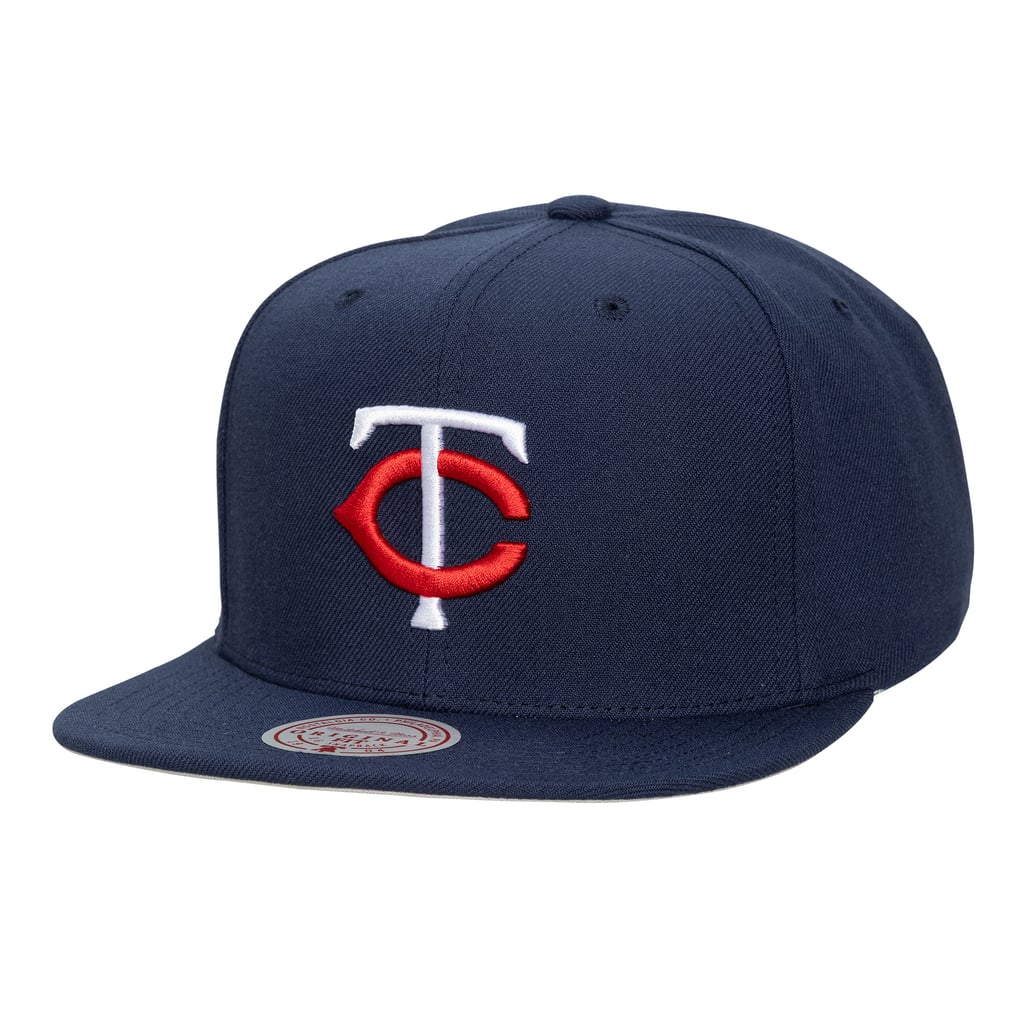  Minnesota Twins Mitchell & Ness Unisex Side Logo Snapback Hat - Navy