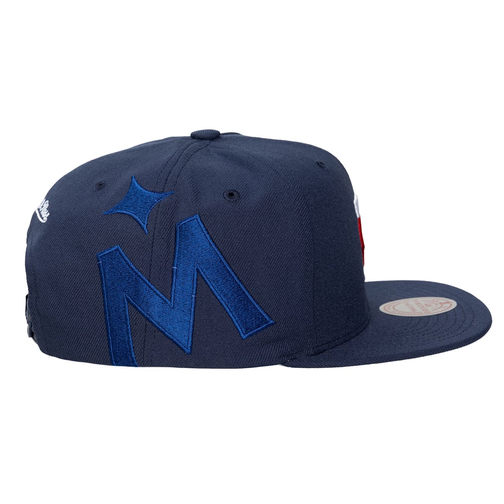  Minnesota Twins Mitchell & Ness Unisex Side Logo Snapback Hat - Navy