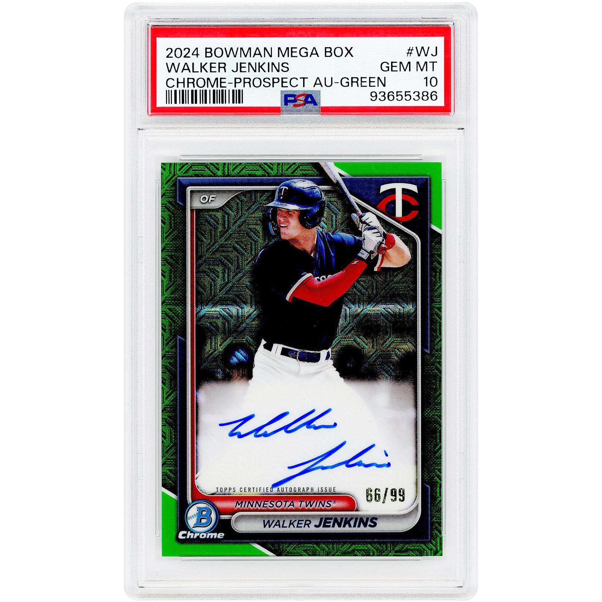 Walker Jenkins Minnesota Twins Autographed 2024 Bowman Chrome 