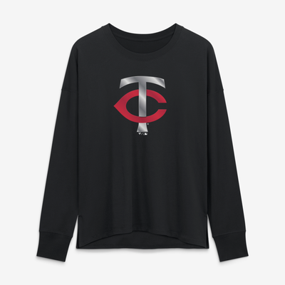 Minnesota Twins Women's Forged Mascot Long Sleeve T-Shirt - Black