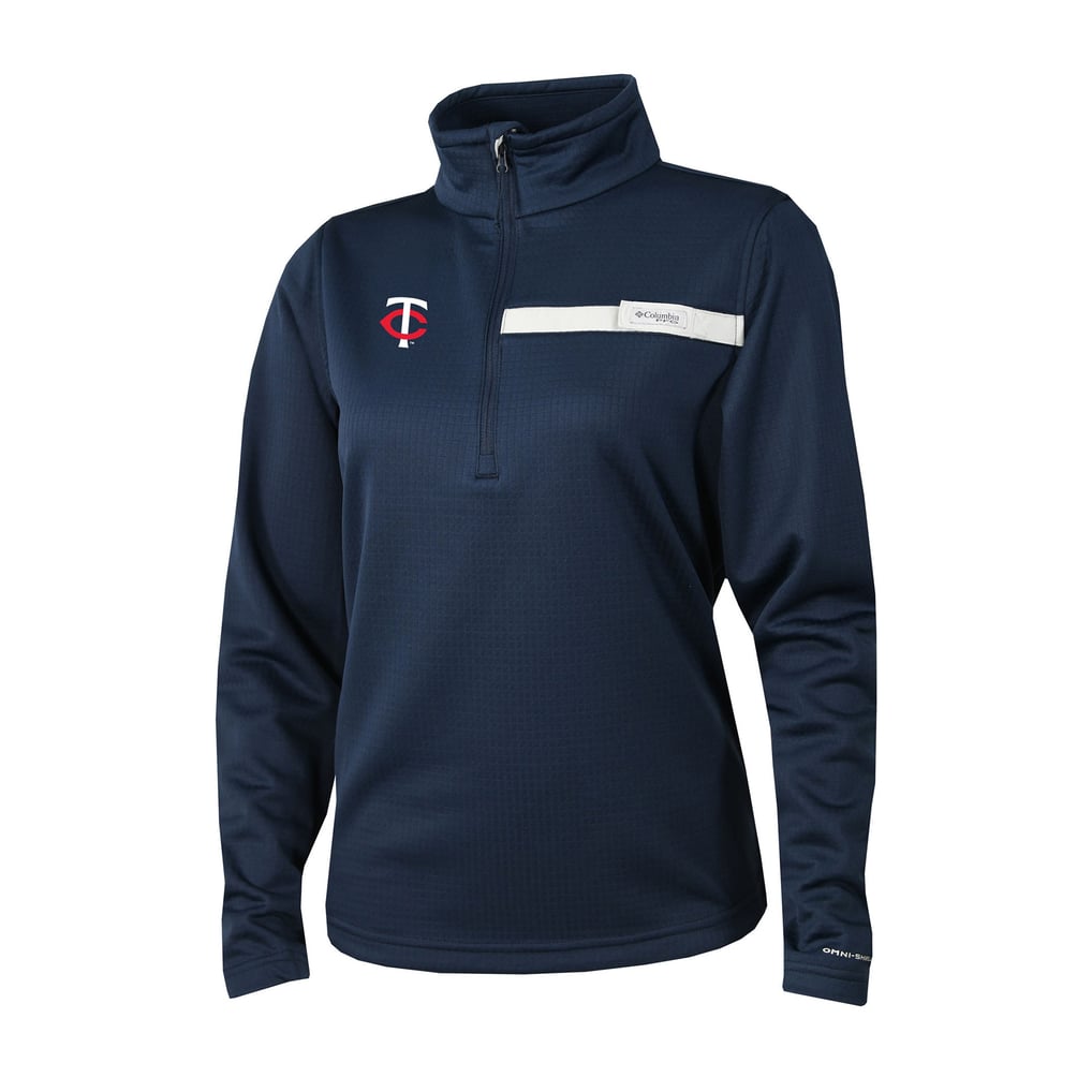 Minnesota Twins Columbia Women's Skiff Guide Fleece Half-Zip Pullover Jacket - Navy