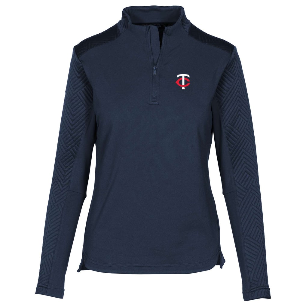  Minnesota Twins Levelwear Women's Daybreak Insignia Core Quarter-Zip Pullover Top - Navy