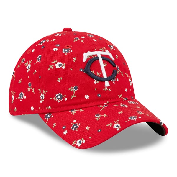 New Era 9TWENTY MLB Minnesota Twins Embroidered Red Strapback Hat Cap Women\'s Minnesota_Twins_New_Era_Red_Na  main image 3