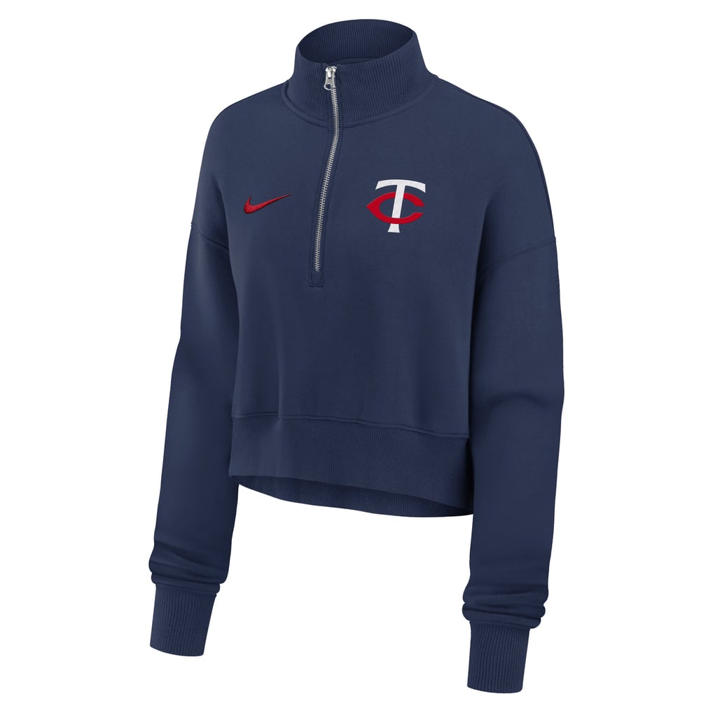Minnesota Twins Nike Women's Primetime Phoenix Fleece Half-Zip Sweatshirt - Navy