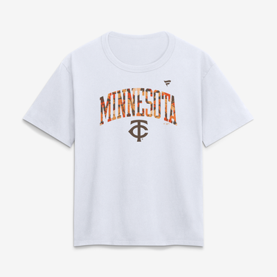 Minnesota Twins Women's Fall Wordmark T-Shirt - White