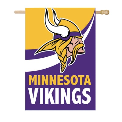  Minnesota Vikings 29" x 43" Color Wave Double-Sided Burlap House Flag