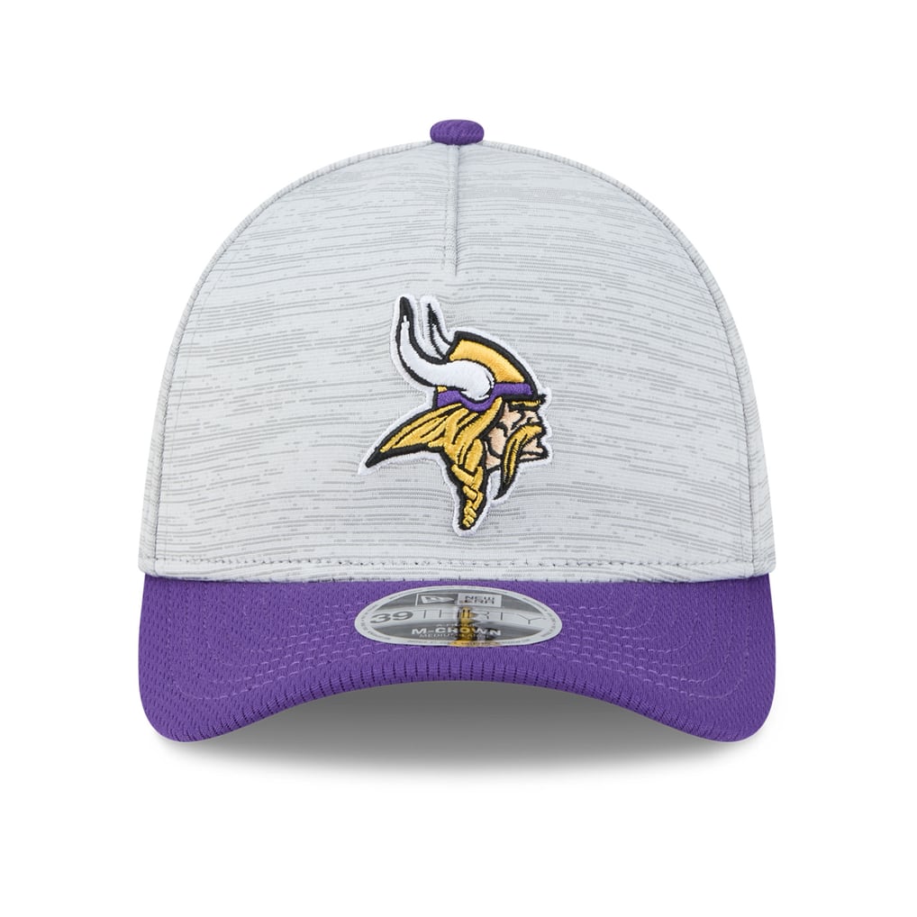 Minnesota Vikings New Era  Tech 39THIRTY A-Frame Stretch Hat - Gray
