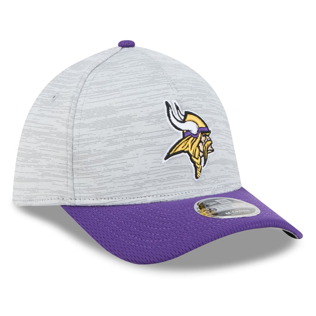 Minnesota Vikings New Era  Tech 39THIRTY A-Frame Stretch Hat - Gray
