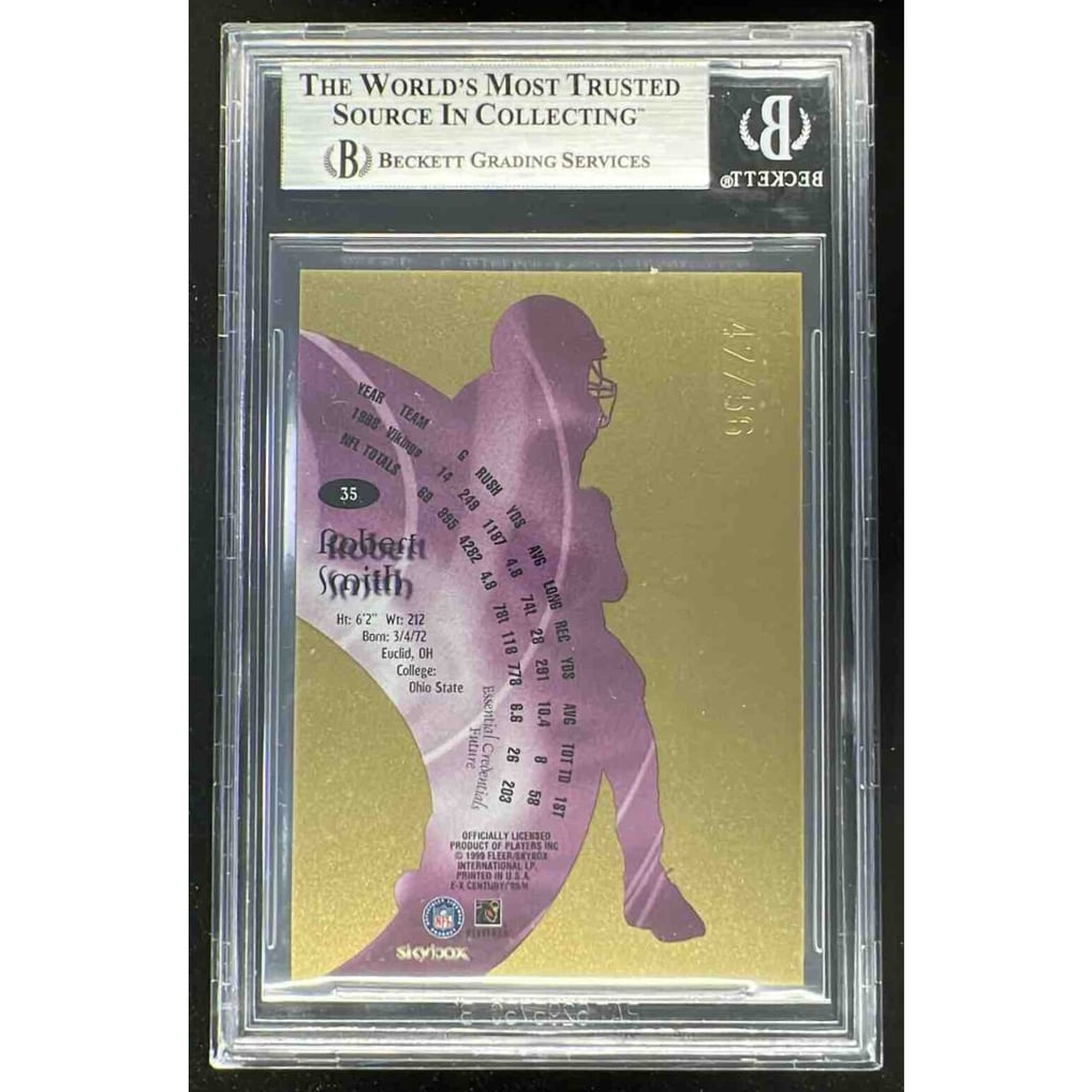 1999 Skybox E-X Century Essential Credentials Future Robert Smith /56 BGS 8.5