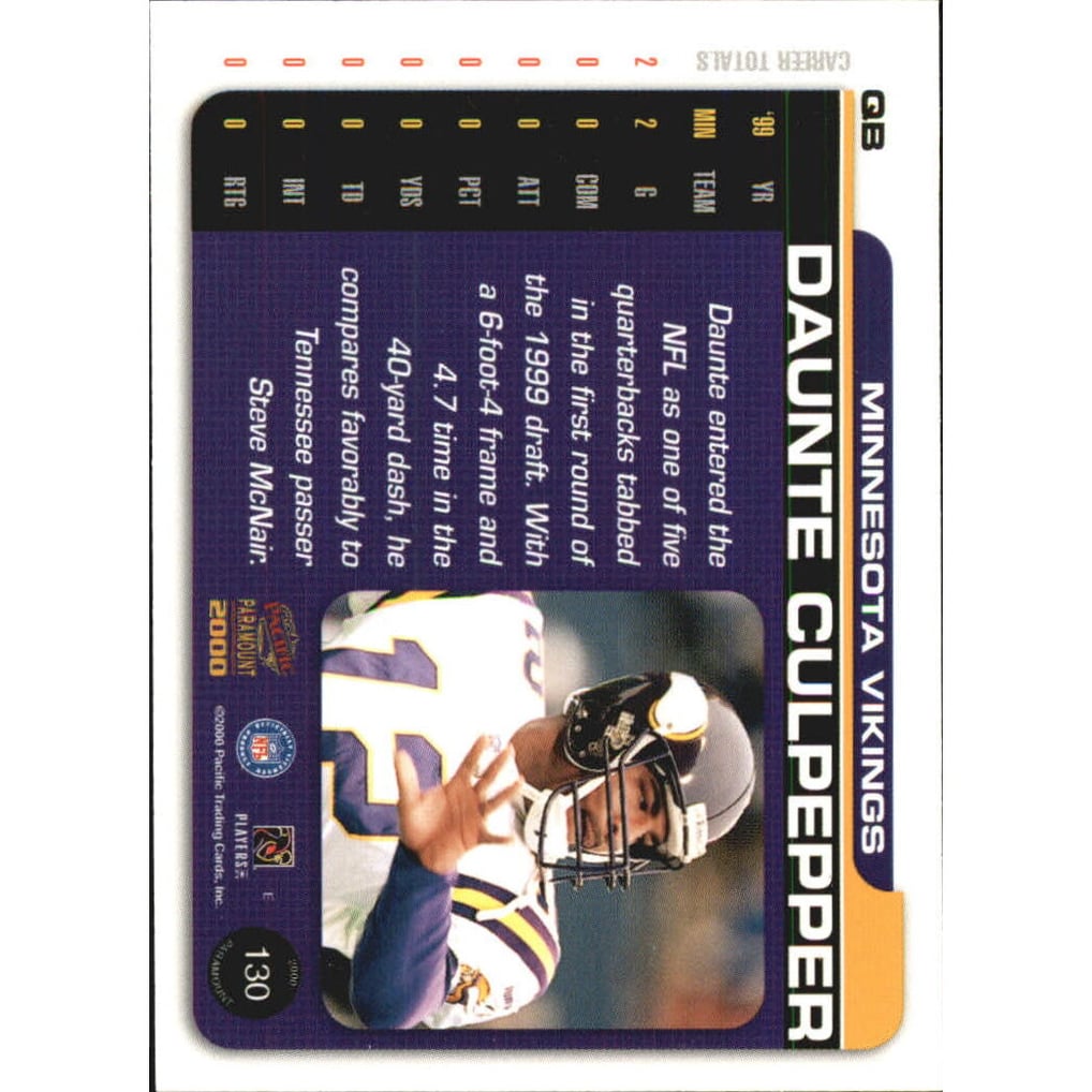 2000 Paramount HoloSilver #130 Daunte Culpepper