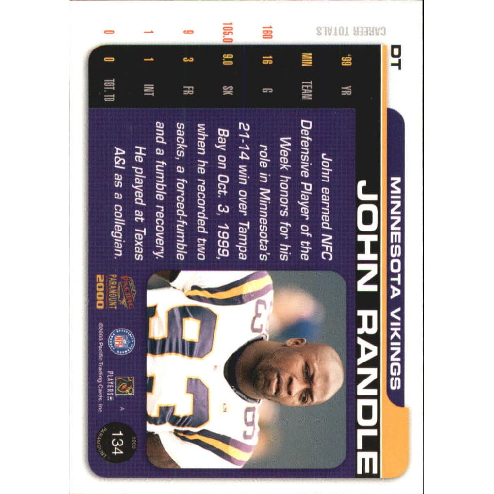 2000 Paramount Premiere Date #134 John Randle