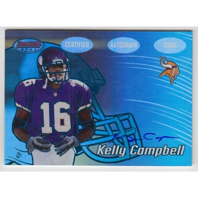 2002 Bowman's Best Blue #144 Kelly Campbell AU