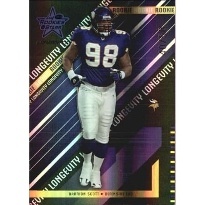 2004 Leaf Rookies and Stars Longevity Black #157 Darrion Scott
