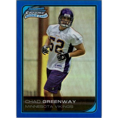 2006 Bowman Chrome Blue Refractors #243 Chad Greenway