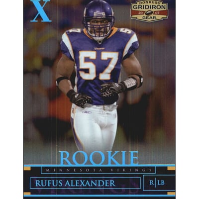 2007 Donruss Gridiron Gear Platinum Holofoil X's #181 Rufus Alexander