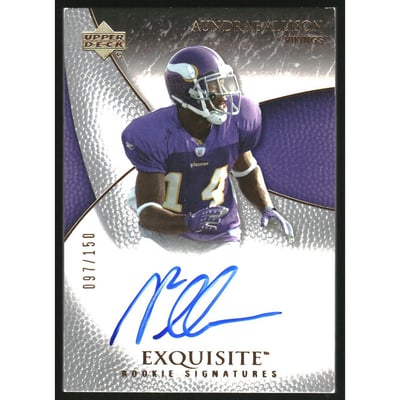2007 Exquisite Collection #66 Aundrae Allison AU RC