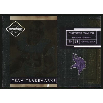 2007 Leaf Limited Team Trademarks Materials Team Logo #TT7 Chester Taylor