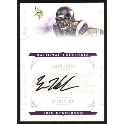 2008 Playoff National Treasures #156 Erin Henderson AU RC