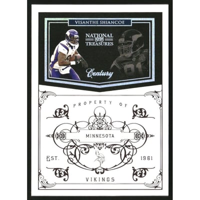 2010 Playoff National Treasures Century Silver #84 Visanthe Shiancoe