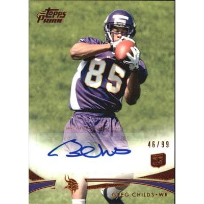 2012 Topps Prime Rookie Autographs Copper #115 Greg Childs