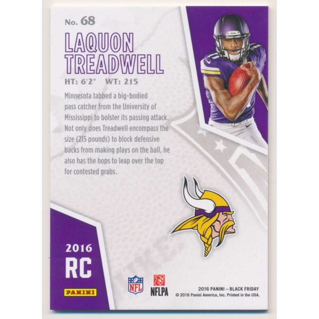 2016 Panini Black Friday Thick Stock #68 Laquon Treadwell
