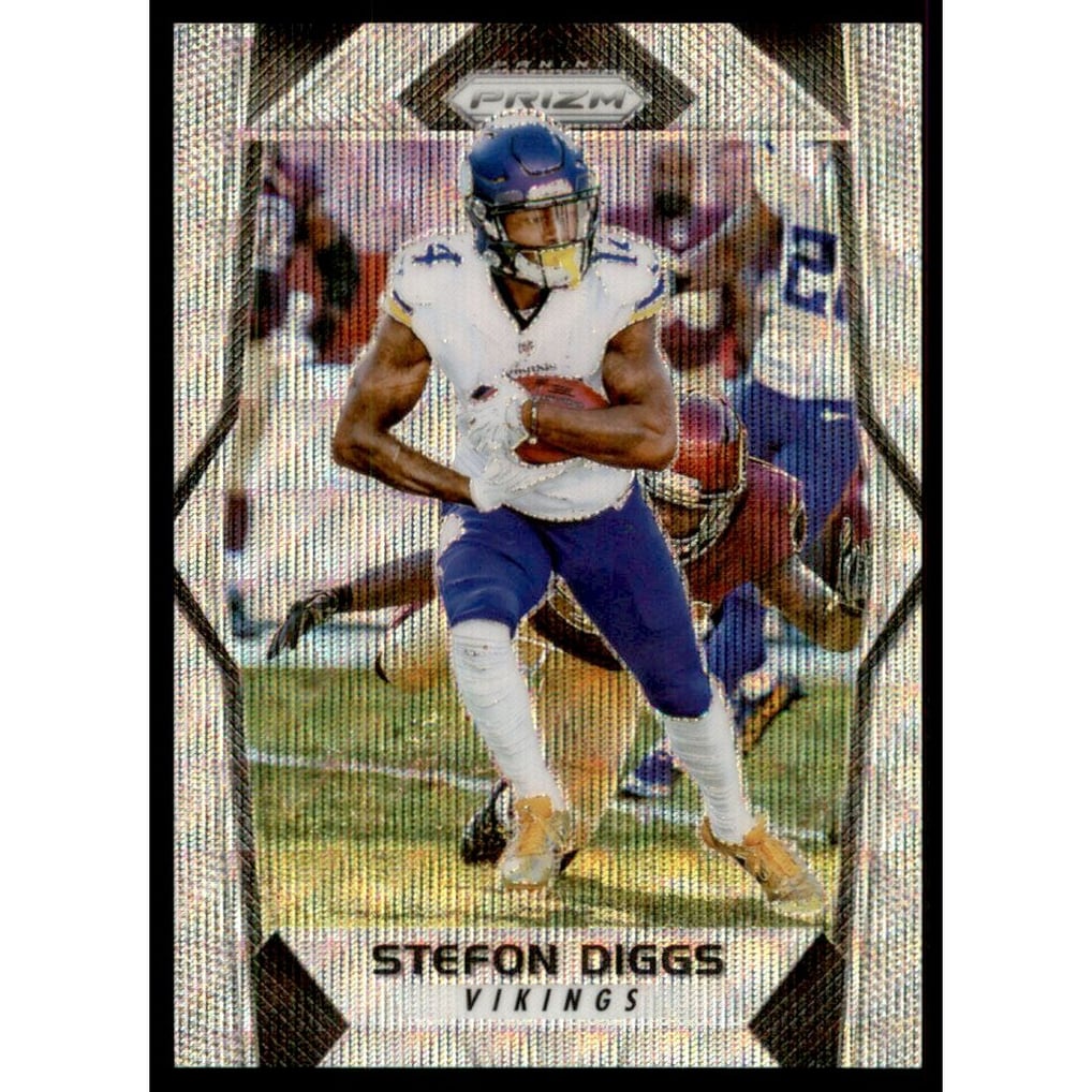 2017 Panini Prizm Prizms Blue Wave #87 Stefon Diggs
