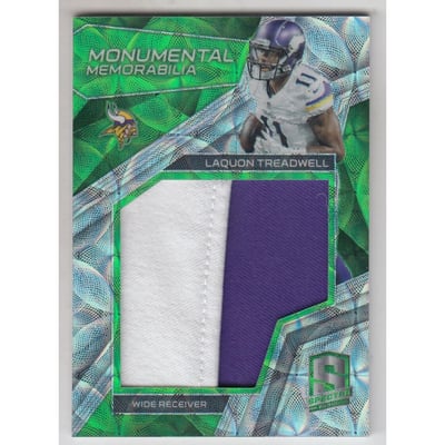 2017 Panini Spectra Monumental Memorabilia Neon Green #12 Laquon Treadwell
