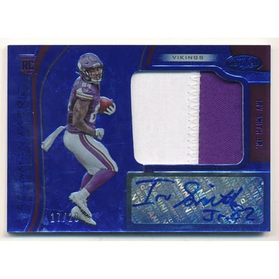 2019 Certified Mirror Blue Etch #213 Irv Smith Jr. JSY AU