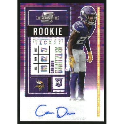 2020 Panini Contenders Optic Purple Pulsar #170 Cameron Dantzler AU
