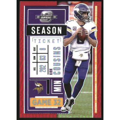 2020 Panini Contenders Optic Red #37 Kirk Cousins