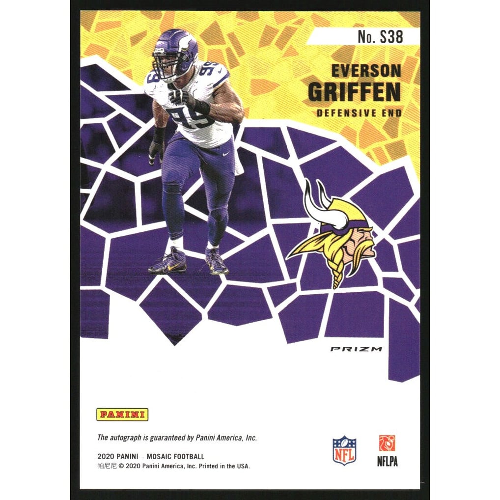 2020 Panini Mosaic Scripts #38 Everson Griffen