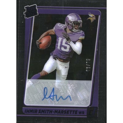 2021 Clearly Donruss Clearly Rated Rookie Autographs Blue #91 Ihmir Smith-Marsette