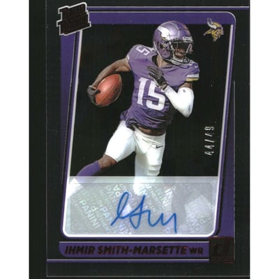 2021 Clearly Donruss Clearly Rated Rookie Autographs Red #91 Ihmir Smith-Marsette