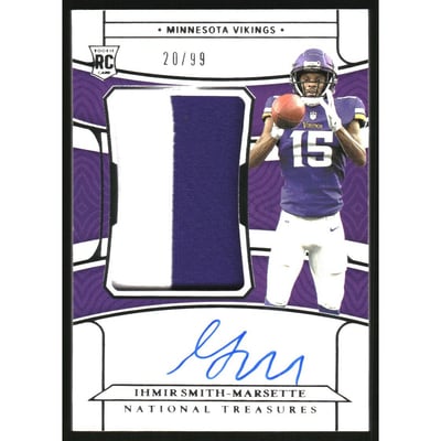 2021 Panini National Treasures #197 Ihmir Smith-Marsette JSY AU RC