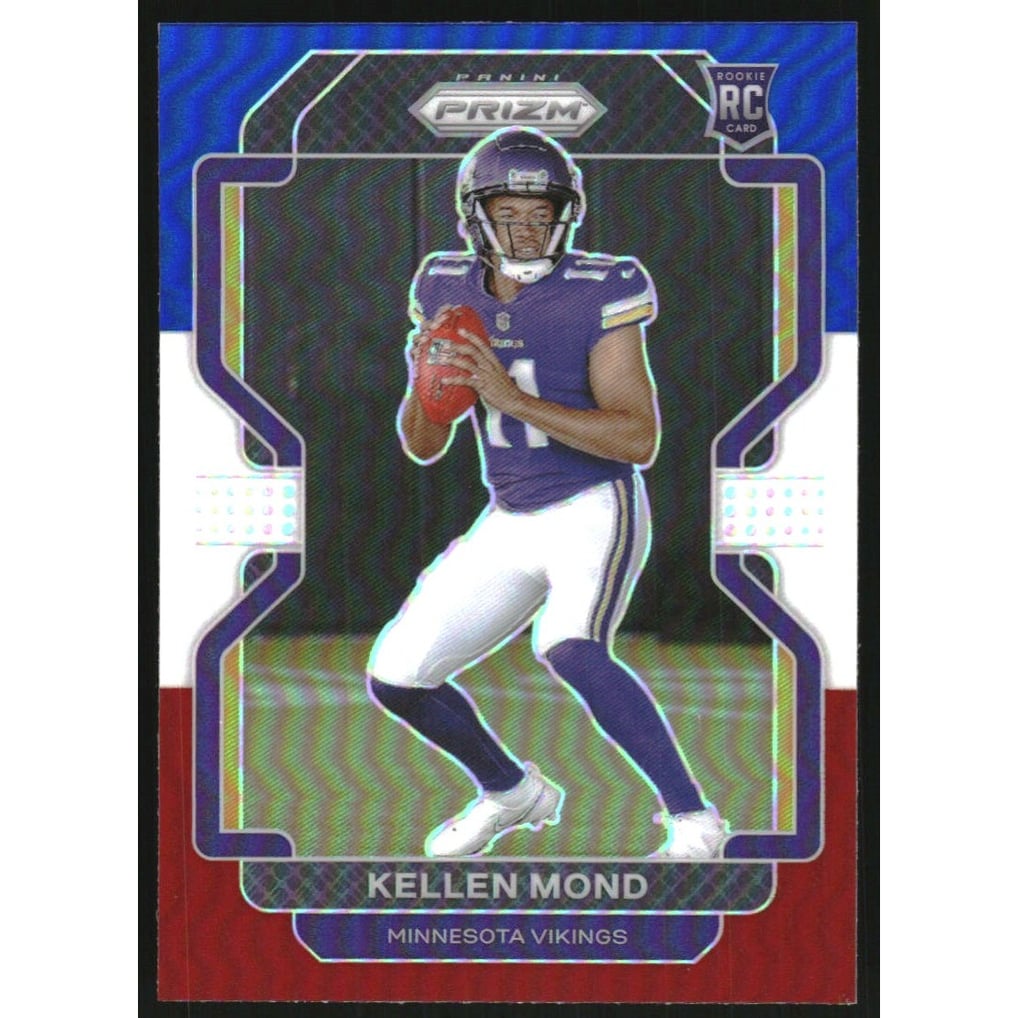 2021 Panini Prizm Prizms Red White and Blue #351 Kellen Mond