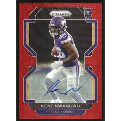 2021 Panini Prizm Rookie Autographs Prizms Red Wave #364 Kene Nwangwu